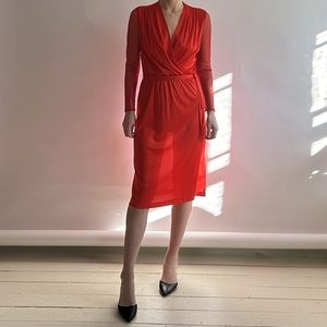 Vintage 80's Sheer Lace Back Dress